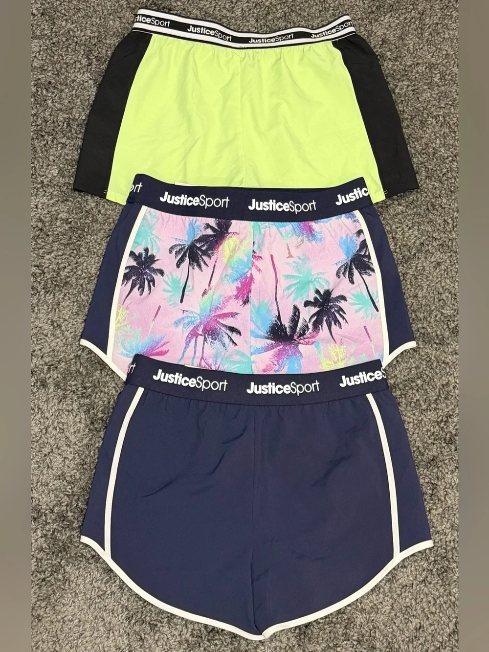 JUSTICE Sport 3 Athletic Running Short Lot size M (10) NWT Girls